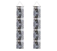 Striscione per portico WZYWHJ Wolf In The Snow Stampa Decor Wall Hanging Banner Door Sign, per esterni e interni, Cortile Party 30,5 x 180 cm