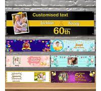 Striscione personalizzato con foto/testo/data, striscione personalizzato da appendere all'interno e all'esterno per decorazioni aziendali, di compleanno, di laurea, di matrimonio o di festa