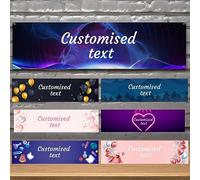 Striscione personalizzato con foto/testo/data, striscione personalizzato da appendere all'interno e all'esterno per decorazioni aziendali, di compleanno, di laurea, di matrimonio o di festa