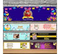 Striscione personalizzato con foto/testo/data, striscione personalizzato da appendere all'interno e all'esterno per decorazioni aziendali, di compleanno, di laurea, di matrimonio o di festa