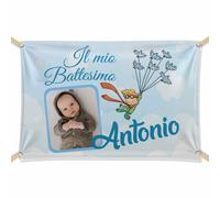 Striscione personalizzato con nome il mio battesimo a tema piccolo principe e...