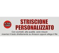STRISCIONE PERSONALIZZATO PUBBLICITARIO BANNER STAMPA INCLUSA CON OCCHIELLI 3X1m