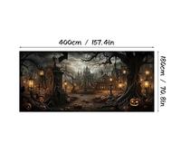 Striscione Porta Garage Tema Halloween da Appendere con Sfondo Horror Design