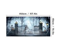 Striscione Porta Garage Tema Halloween da Appendere con Sfondo Horror Design