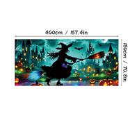 Striscione Porta Garage Tema Halloween da Appendere con Sfondo Horror Design