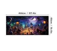 Striscione Porta Garage Tema Halloween da Appendere con Sfondo Horror Design