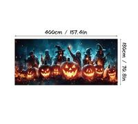 Striscione Porta Garage Tema Halloween da Appendere con Sfondo Horror Design