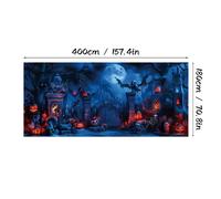 Striscione Porta Garage Tema Halloween da Appendere con Sfondo Horror Design