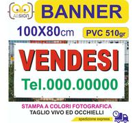 Striscione pubblicitario 1mt personalizzato stampato striscioni banner pvc 510gr