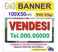 Striscione pubblicitario 1mt vendesi stampato striscioni banner pvc 510gr