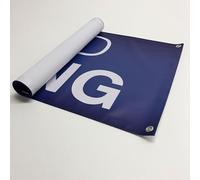 STRISCIONE PUBBLICITARIO PERSONALIZZATO BANNER SPALMATO 510GR 5x1 mt OCCHIELLATO