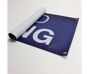 STRISCIONE PUBBLICITARIO PERSONALIZZATO BANNER SPALMATO 510GR 5x1 mt OCCHIELLATO