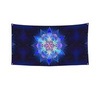 Striscione rettangolare con motivo floreale stampato per feste di Halloween, decorazione da appendere durevole, adatta per decorazioni domestiche da giardino e bar