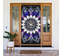 Striscione rettangolare con stampa mandala, da appendere, per feste, decorazione per porte in tessuto, tenda per feste, decorazione per interni ed esterni