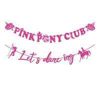 Striscione rosa Pony Club Party