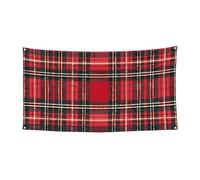 Striscione stampato a quadri rosso e nero su un lato per decorazioni festive, compleanni, anniversari, matrimoni, festività