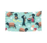 Striscione stampato con hot dog e limonata su un solo lato per decorazioni festive, compleanni, anniversari, matrimoni, festività