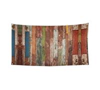 Striscione stampato su un solo lato con assi invecchiate invecchiate per decorazioni festive, compleanni, anniversari, matrimoni, festività