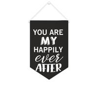 Striscione su tela con scritta "You Are My Happily Ever after", da appendere alla parete, decorazione per la casa, per soggiorno, camera da letto, ufficio, regali per le vacanze, 25,4 x 38,1 cm