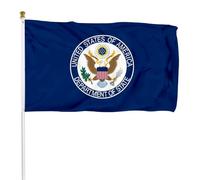 Striscione The Department Of State Robuste Bandiera Decorativa Con 2 Occhielli Bandiere Giardino Per Interni Fattoria Letto 3X5 Ft