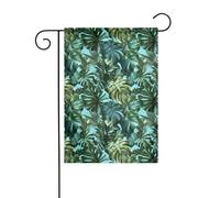Striscione Tropical Leaves And Plants Robuste Outdoorbandiera Con 2 Occhielli Striscione Da Giardino Per Esterni Decorazioni Domestiche 12X18 Inch