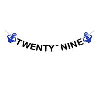 Striscione Twenty-Nine Banner, decorazioni per feste di compleanno per ragazze del 29° anno, forniture per striscioni glitterati pre-infilati, "Ho 29 anni, come va?" per decorazioni da parete