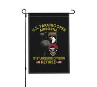 Striscione US Retired 101st Division Beret Skull Bandiera da Giardino