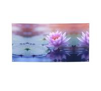 Striscione versatile con fiori di loto viola, decorazioni per feste, Ringraziamento e compleanno, per tutte le occasioni