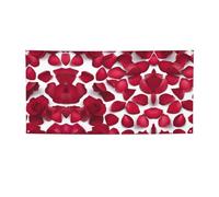 Striscione versatile con petali di rosa rossa, decorazioni per eventi, Ringraziamento, feste di compleanno e altro ancora