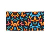 Striscione versatile con stampa a farfalla colorata, decorazioni per eventi, Ringraziamento, feste di compleanno e altro ancora