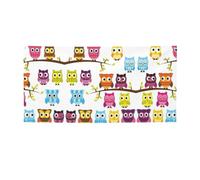 Striscione versatile con stampa di gufi sui rami degli alberi, decorazioni per feste del Ringraziamento e compleanno, per tutte le occasioni