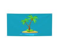 Striscione versatile con stampa di palme 3D, decorazione per feste del Ringraziamento e compleanno, per tutte le occasioni