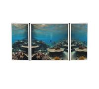 Striscione versatile con stampa subacquea con vista sull'oceano, decorazioni per eventi, Ringraziamento, feste di compleanno e altro ancora