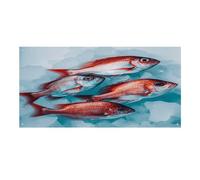 Striscione versatile per eventi, con stampa di pesce rosso, durevole, decorazione vivace per eventi aziendali, feste e grandi inaugurazioni