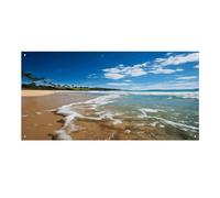 Striscione versatile per eventi, stampa a onde trasparenti sulla spiaggia, durevole, decorazione vivace per eventi aziendali, feste e grandi inaugurazioni