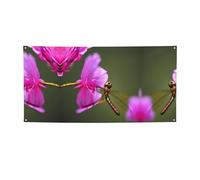 Striscione versatile per feste, con libellula sul fiore, decorazioni per eventi, Ringraziamento, feste di compleanno e altro ancora