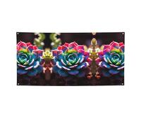 Striscione versatile per feste, con stampa di piante grasse, decorazioni per eventi, Ringraziamento, feste di compleanno e altro ancora