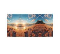 Striscione versatile per feste, con stampa di stelle marine e alba, decorazioni per eventi, Ringraziamento, feste di compleanno