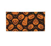 Striscione versatile per feste con stampa di zucche di Halloween, decorazioni per il Ringraziamento e compleanno, per tutte le occasioni