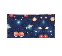 Striscione versatile per feste, motivo cielo stellato, universo, spazio, decorazioni per eventi, Ringraziamento, feste di compleanno e altro ancora