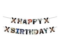 Striscione X-Mn Happy Birthday - Decorazioni di compleanno.
