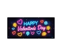 Striscioni da garage accattivanti per San Valentino con ricchi colori e motivi festivi porteranno sorprese a casa tua (A, 400x180cm)