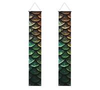 Striscioni da portico con scaglie di drago, striscioni da appendere alla porta, cartello di buon compleanno per veranda, striscioni per feste, sfondo fotografico, cartelli per porta d'ingresso per f