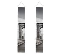 Striscioni da veranda sul ponte di Brooklyn, striscioni da appendere alla porta, cartello di buon compleanno per veranda, striscioni per feste, sfondo fotografico, cartelli per porta d'ingresso per