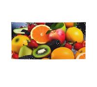 Striscioni e cartelli colorati di frutta per esterni e interni, decorazione per feste, striscione personalizzato con occhielli sfondo di compleanno segno poster sfondo fotografico per eventi di nozze