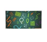 Striscioni e cartelli per domande matematiche Bandiere da appendere alla parete Banner personalizzato per feste con 4 fori con testo fotografico sfondo per feste di compleanno per interni ed esterni