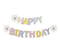 Striscioni floreali per interni, striscioni a margherita | Decorazione per feste con margherite primaverili e buon compleanno, per interni ed esterni, forniture di compleanno per ragazze