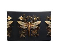 Striscioni natalizi dorati con squisita libellula e fondali da appendere, decora facilmente la scena della tua festa