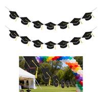 Striscioni per feste di laurea, glitter neri Siamo così orgogliosi di te, striscioni di laurea per congratulazioni forniture per feste di laurea, scuola, casa, auto decorazioni per congratulazioni