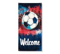 Striscioni per porta a tema calcio, design dinamico per gli appassionati di sport, decorazione per interni ed esterni per eventi del giorno del gioco, 91 x 182 cm